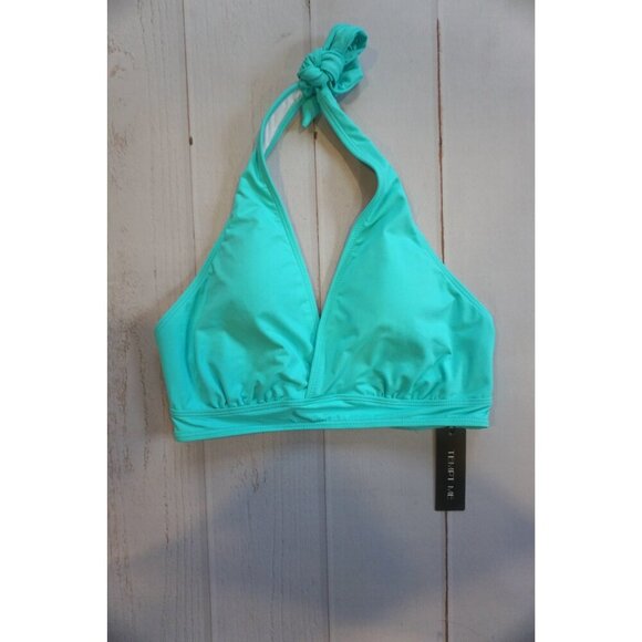 Tempt Me Turquoise Halter Bikini Top w/ Adjustable Ties - Size M, NWT - Picture 3 of 6